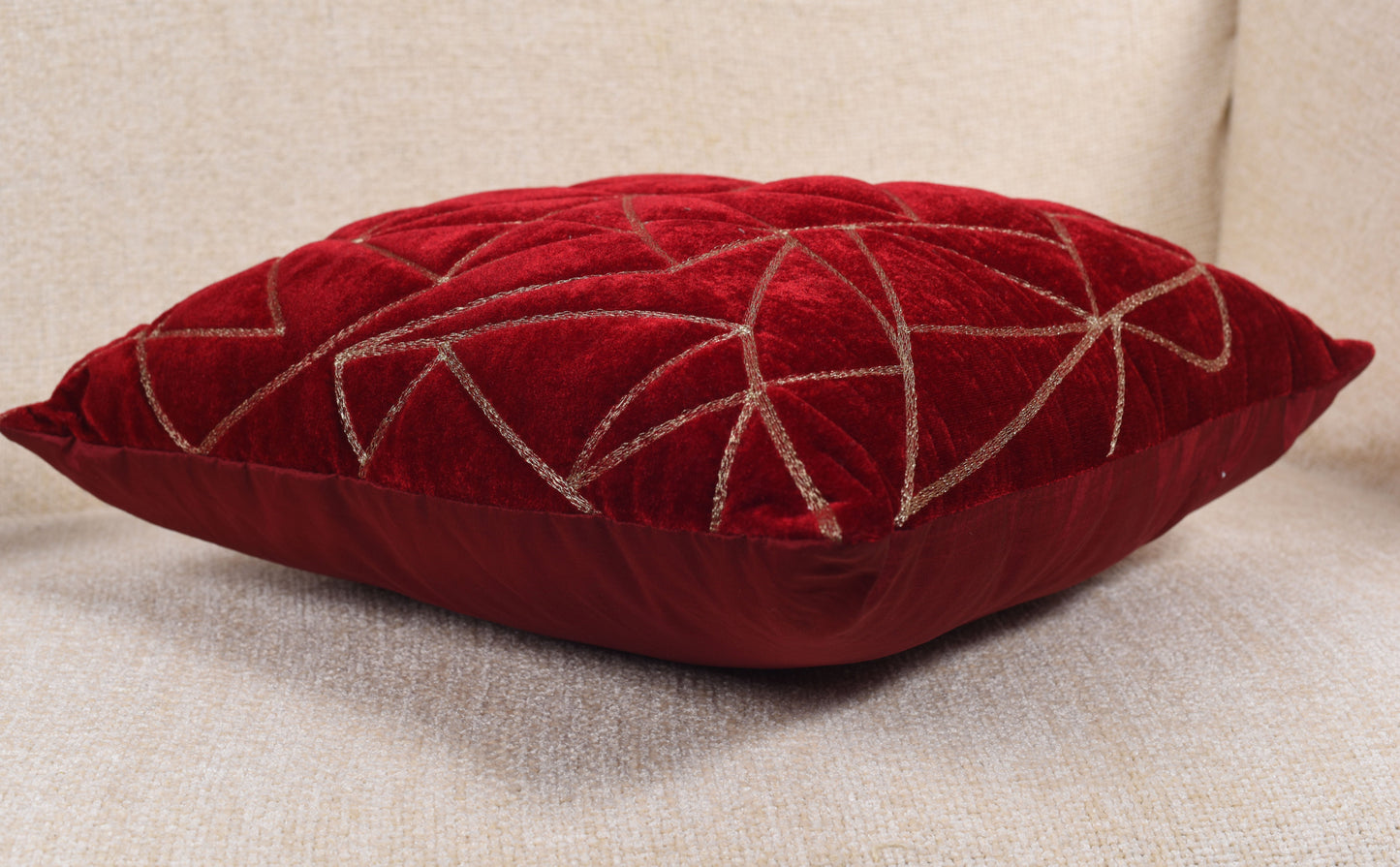 Funda de Cojín con Triángulos