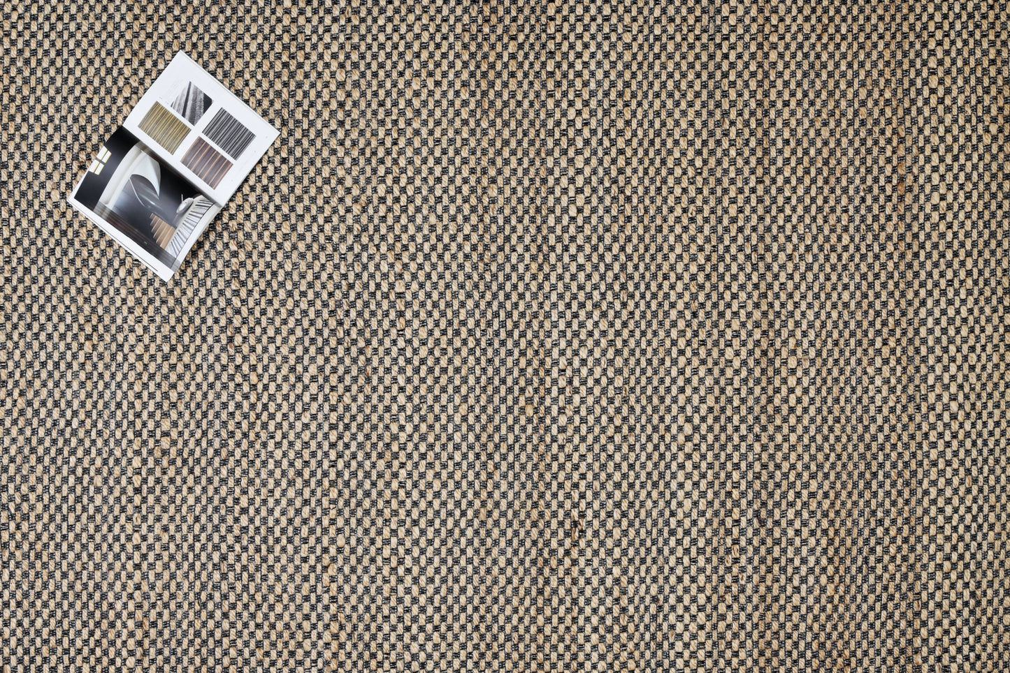 Alfombra de Yute y Algodón a Cuadros – Borde Acabado