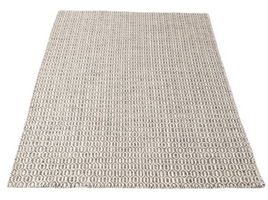 Alfombra durrie de lana tejida a mano – patrón de diamantes Café
