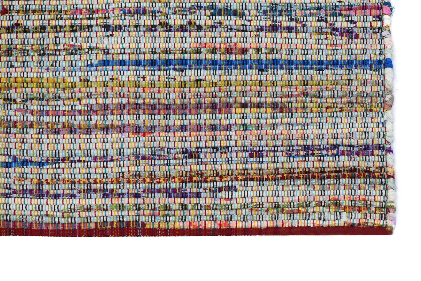 Alfombra Chindi Estampada Multicolor con Borde