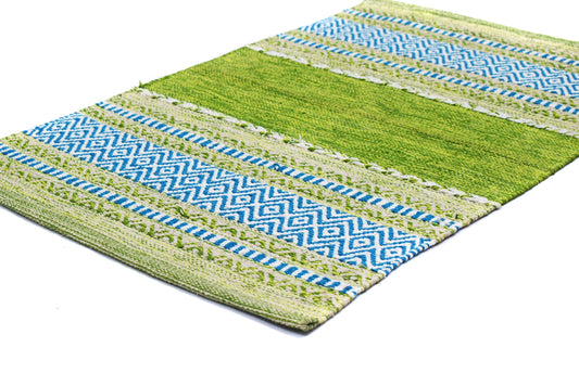 Alfombra Kilim de Algodón – Borde Acabado