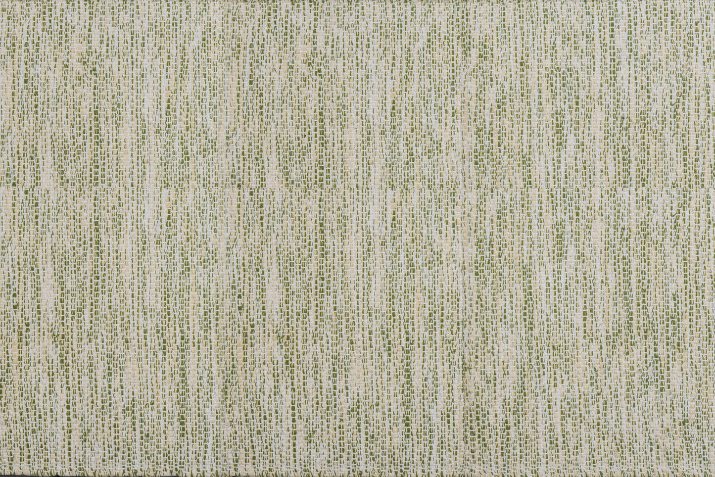 Alfombra de Algodón Verde con Borde Oliva