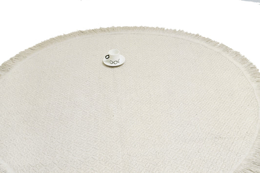 Alfombra Redonda de Yute – Con Base Antideslizante