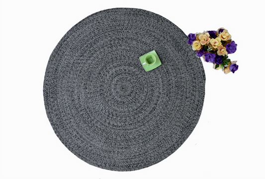 Alfombra Redonda de Hilo PET – Reciclada y Resistente