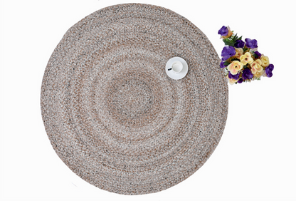 Alfombra Redonda de Hilo PET – Reciclada y Resistente | Cream/Ivory