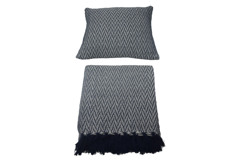 Manta de algodon tejida a mano