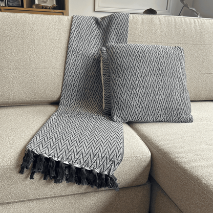 Manta de algodon tejida a mano