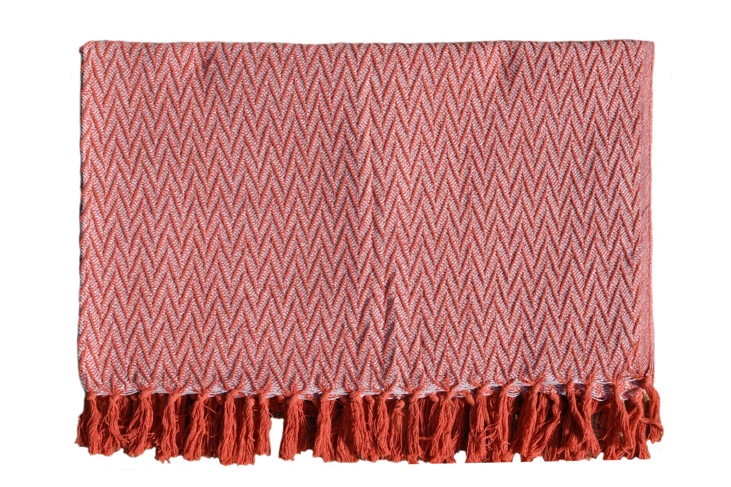 Manta de algodon tejida a mano