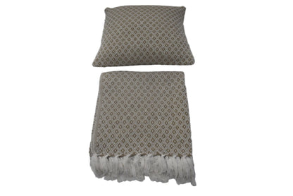 Manta de algodon tejida a mano