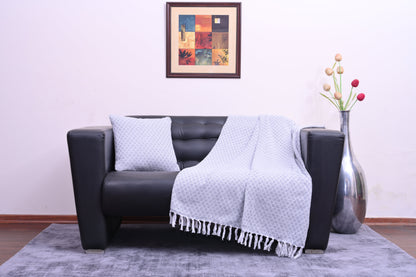 Manta de algodon tejida a mano