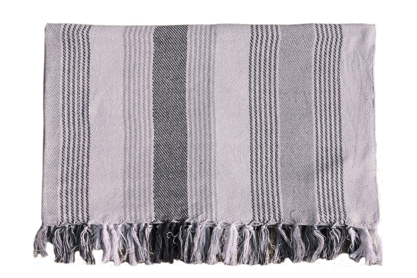 Set de Manta y 2 Cojines de Algodón Tejida a Mano 