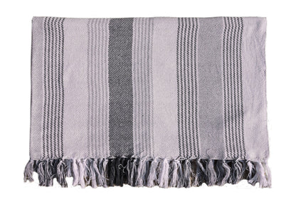 Set de Manta y 2 Cojines de Algodón Tejida a Mano 