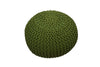 Puff Verde Claro de Algodón Dori Tejido a Mano