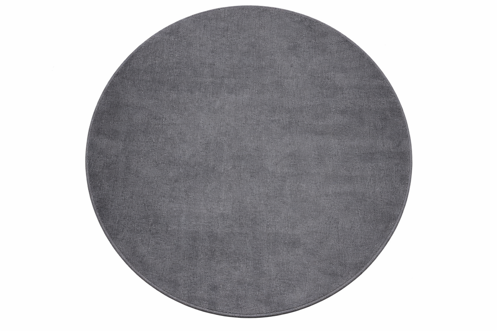 Alfombra redonda Sintetica Gris - Lavable