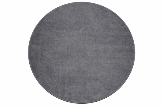 Alfombra redonda Sintetica Gris - Lavable
