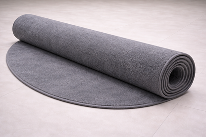 Alfombra redonda Sintetica Gris - Lavable