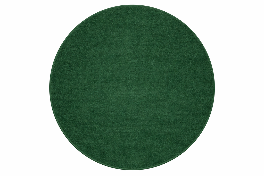 Alfombra redonda Sintetica Verde - Lavable