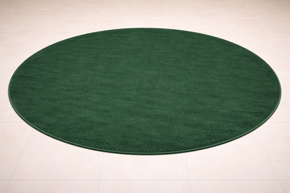 Alfombra redonda Sintetica Verde - Lavable