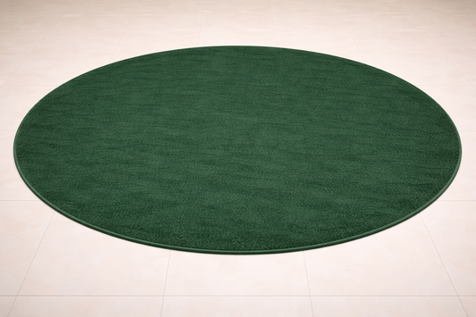 Alfombra redonda Sintetica Verde - Lavable