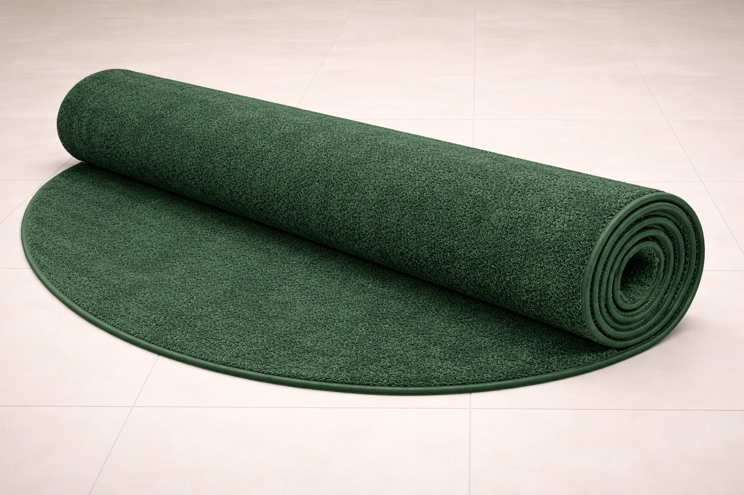 Alfombra redonda Sintetica Verde - Lavable