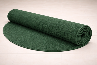 Alfombra redonda Sintetica Verde - Lavable