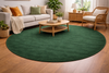 Alfombra redonda Sintetica Verde - Lavable