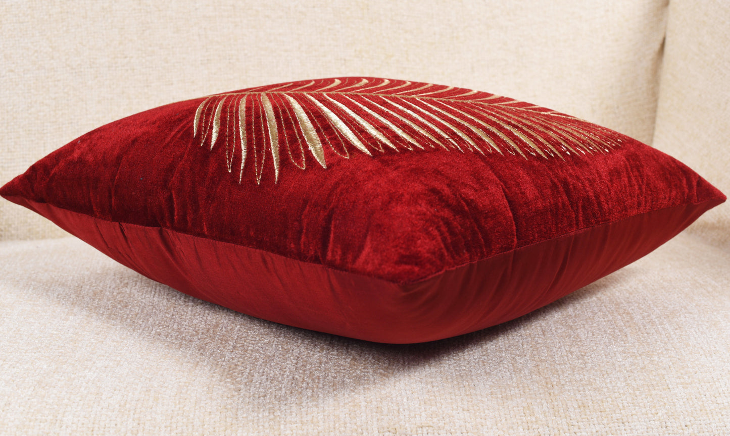 Funda de Cojín con Hojas