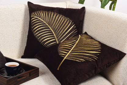 Funda de Cojín con Hojas