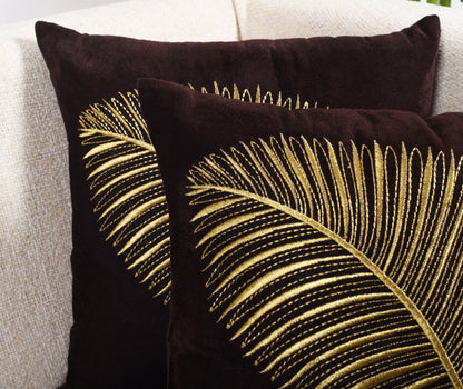 Funda de Cojín con Hojas