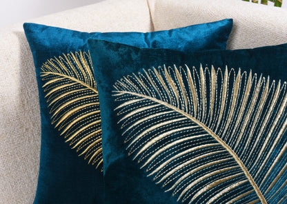 Funda de Cojín con Hojas