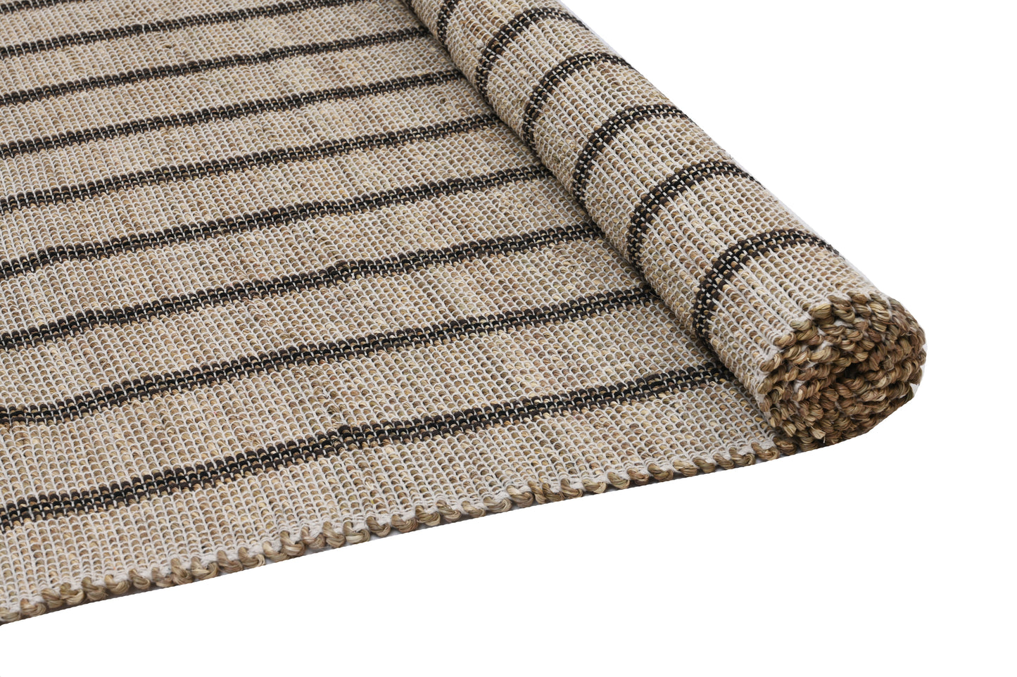 Alfombra de Pasto Marino a Rayas – Borde Acabado