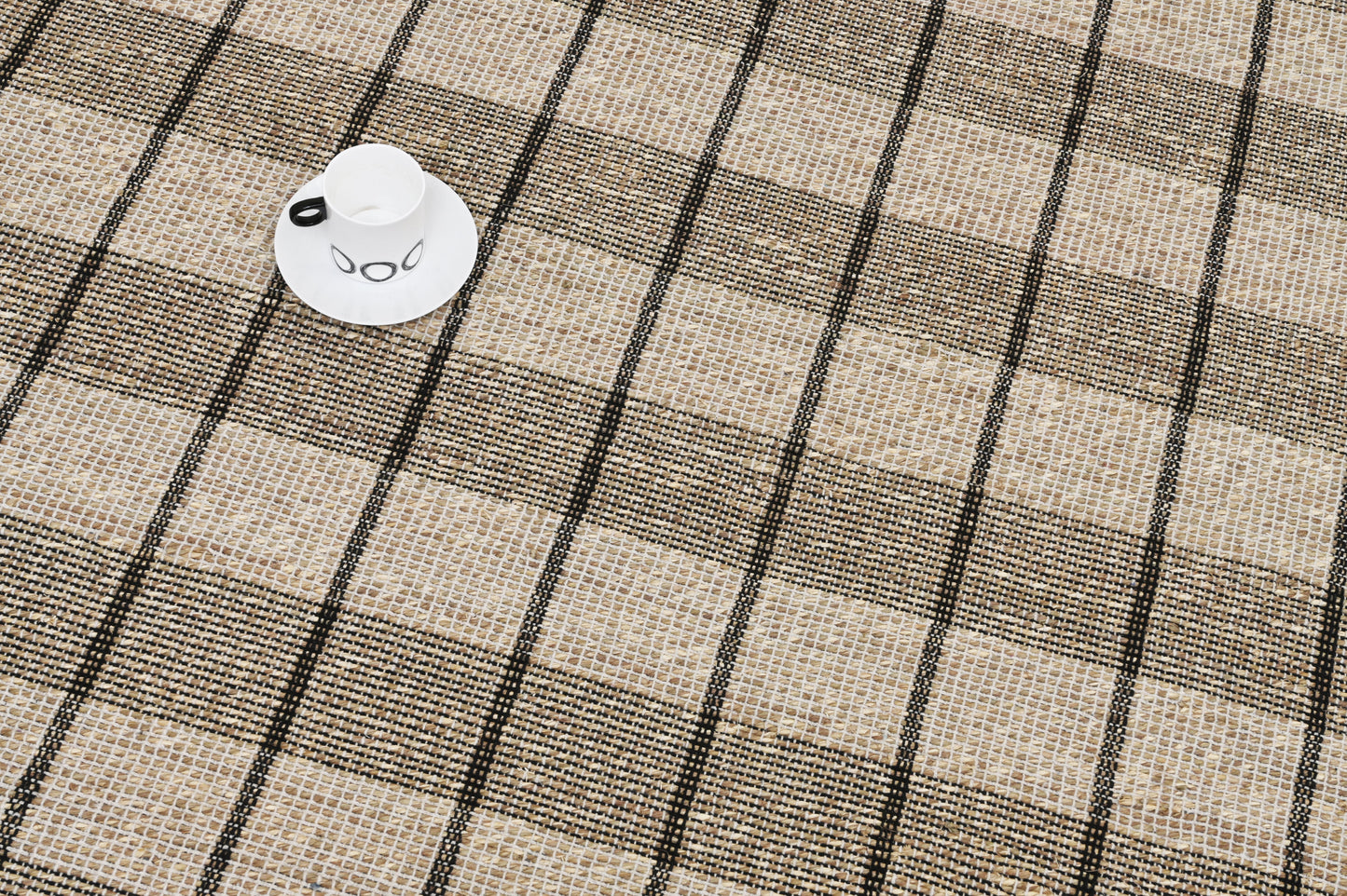 Alfombra de Pasto Marino a Cuadros – Borde Acabado