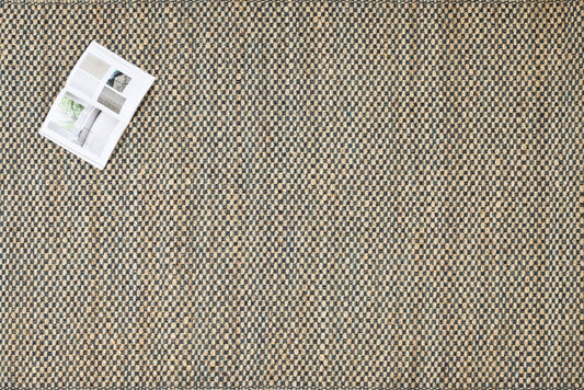 Alfombra de Yute y Algodón a Cuadros – Borde Acabado