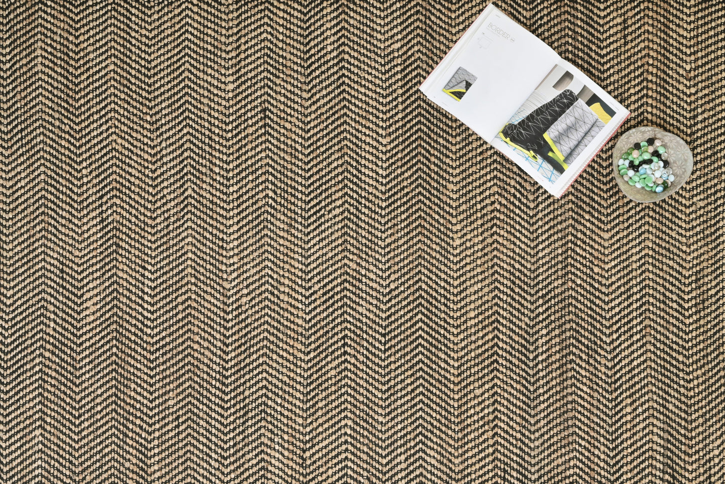 Alfombra Dhurrie de Yute Hecha a Mano – Borde Acabado