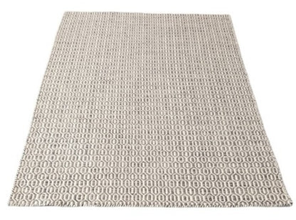 Alfombra durrie de lana tejida a mano – patrón de diamantes Café