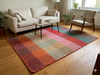Wollen Durrie Box con flecos borde Naranja/Marron