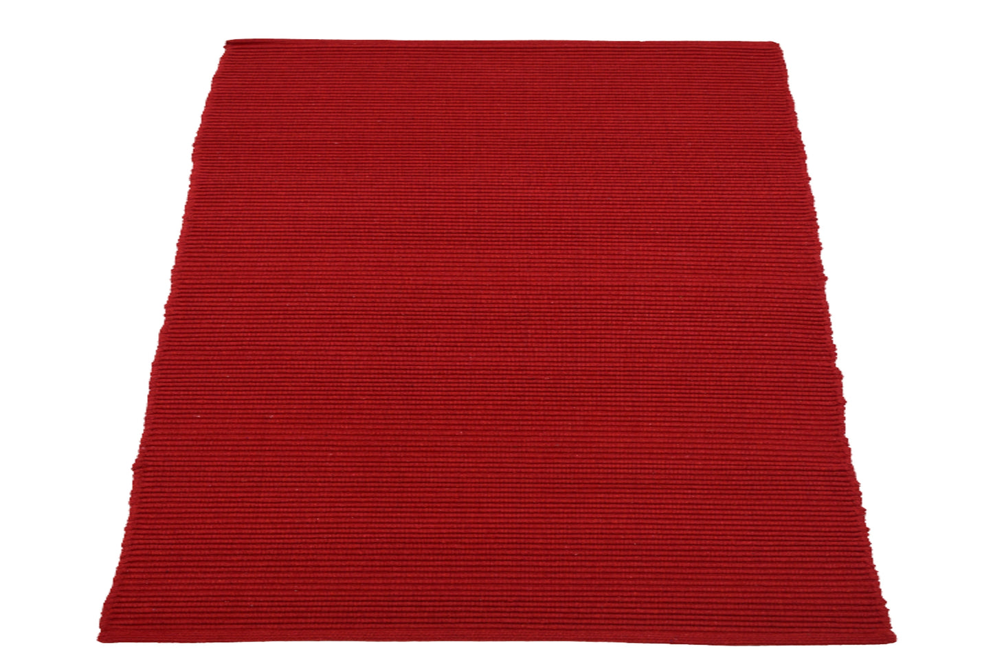 Alfombra de Playa Tejida a Mano Llama Carmesí en Rojo Intenso