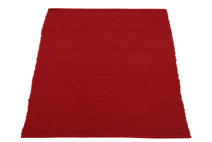 Alfombra de Playa Tejida a Mano Llama Carmesí en Rojo Intenso