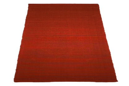 Alfombra de Playa Tejida a Mano Llama del Atardecer en Naranja Intenso