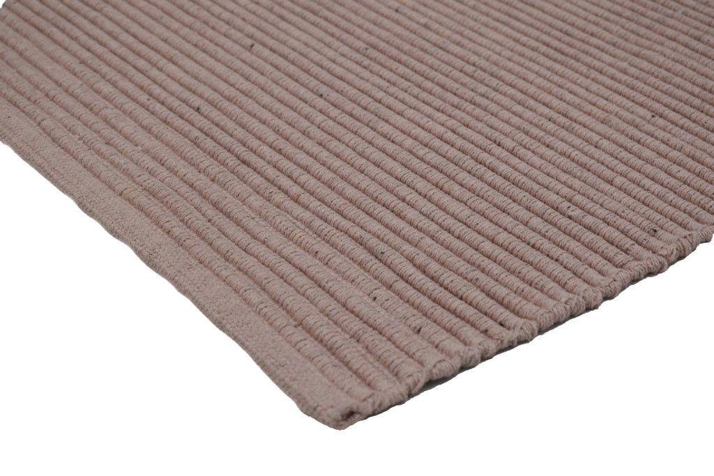 Alfombra de Playa Tejida a Mano Llama Rosa en Rosa Claro 