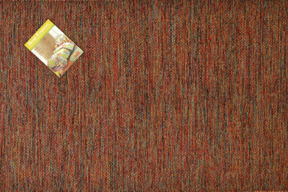 Alfombra de Algodón Multicolor con Borde Negro