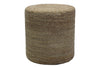 Puff Redondo de Yute Natural Tejido a Mano