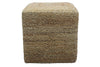 Puff Cuadrado de Yute Natural Tejido a Mano