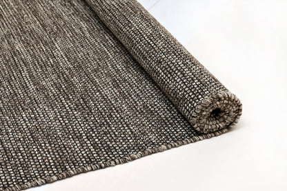 Alfombra de Algodón Marrón con Borde Negro