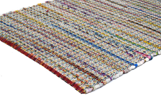 Alfombra Chindi Estampada Multicolor con Borde