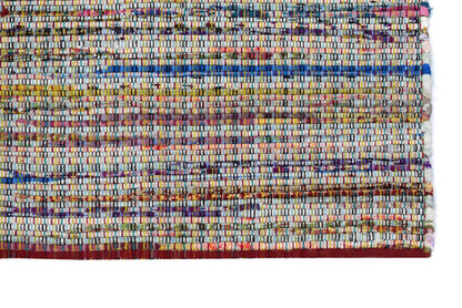 Alfombra Chindi Estampada Multicolor con Borde