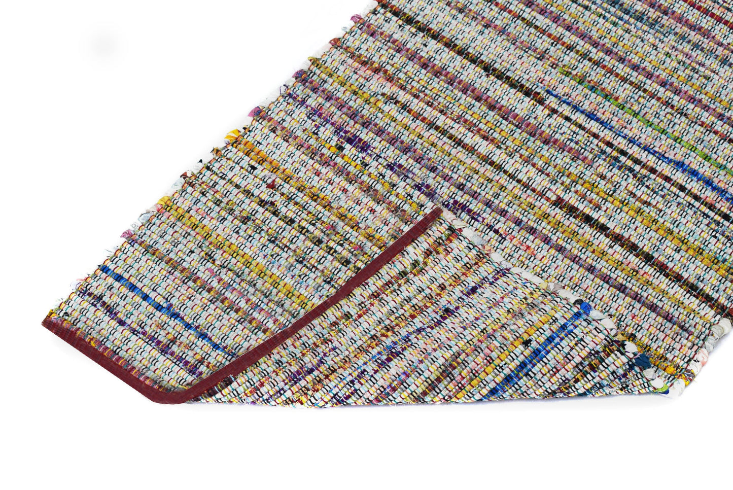 Alfombra Chindi Estampada Multicolor con Borde