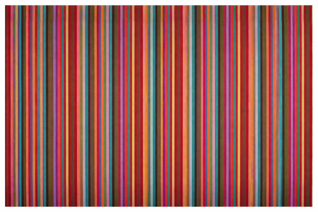 Alfombra durrie de lana tejida a mano – patrón de rayas (colores surtidos)