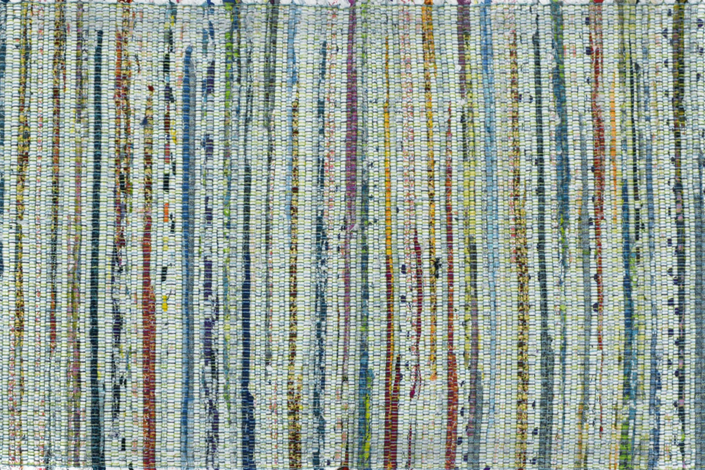 Alfombra Chindi Estampada Verde con Borde