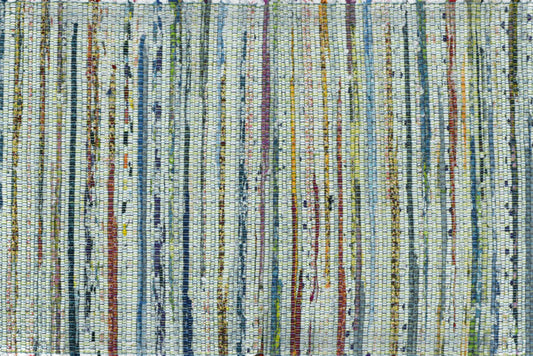 Alfombra Chindi Estampada Verde con Borde